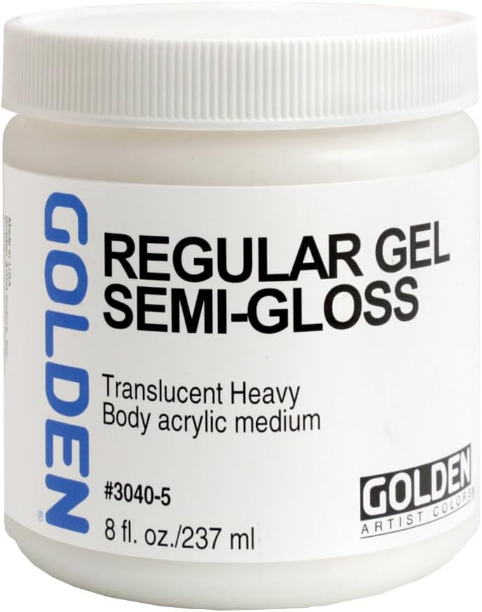 Golden 30405 Acrylic Medium Regular Gel Semi-Gloss, 8-Ounce
