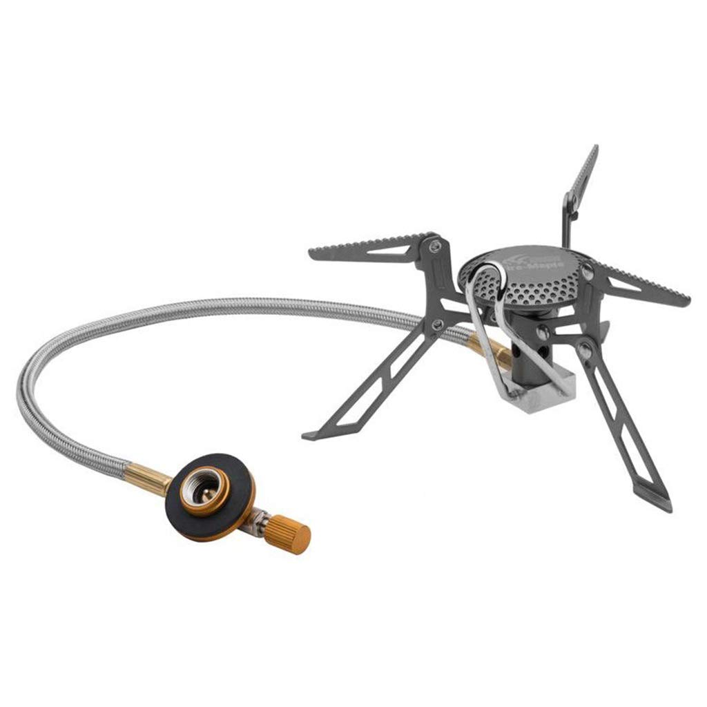 Cuisinière à gaz de Camping Brûleur de cuisinière 2800W Plage de Sable Réchaud de Camping Allumage piézo-électrique Cuisson en Plein air Réchauds de Camping pliants Portables (Color : Silver, Size :