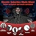 71'' Life Size Halloween Decorations, Halloween Skeleton with Light-Up Eyes & Sound Adjustable Arms Swaying Body Voice/Touch Sensing, Halloween Animatronics for Indoor/Outdoor Yard Lawn Decor, black