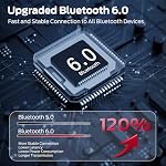 Monster Open Ear AC336 Headphones, Bluetooth 6.0 Wireless Earbuds with Stereo Sound, ENC Clear Call, 21H Playtime, Type-C Charging, Touch Control, IPX6 Waterproof Open Ear Earbuds for Sports
