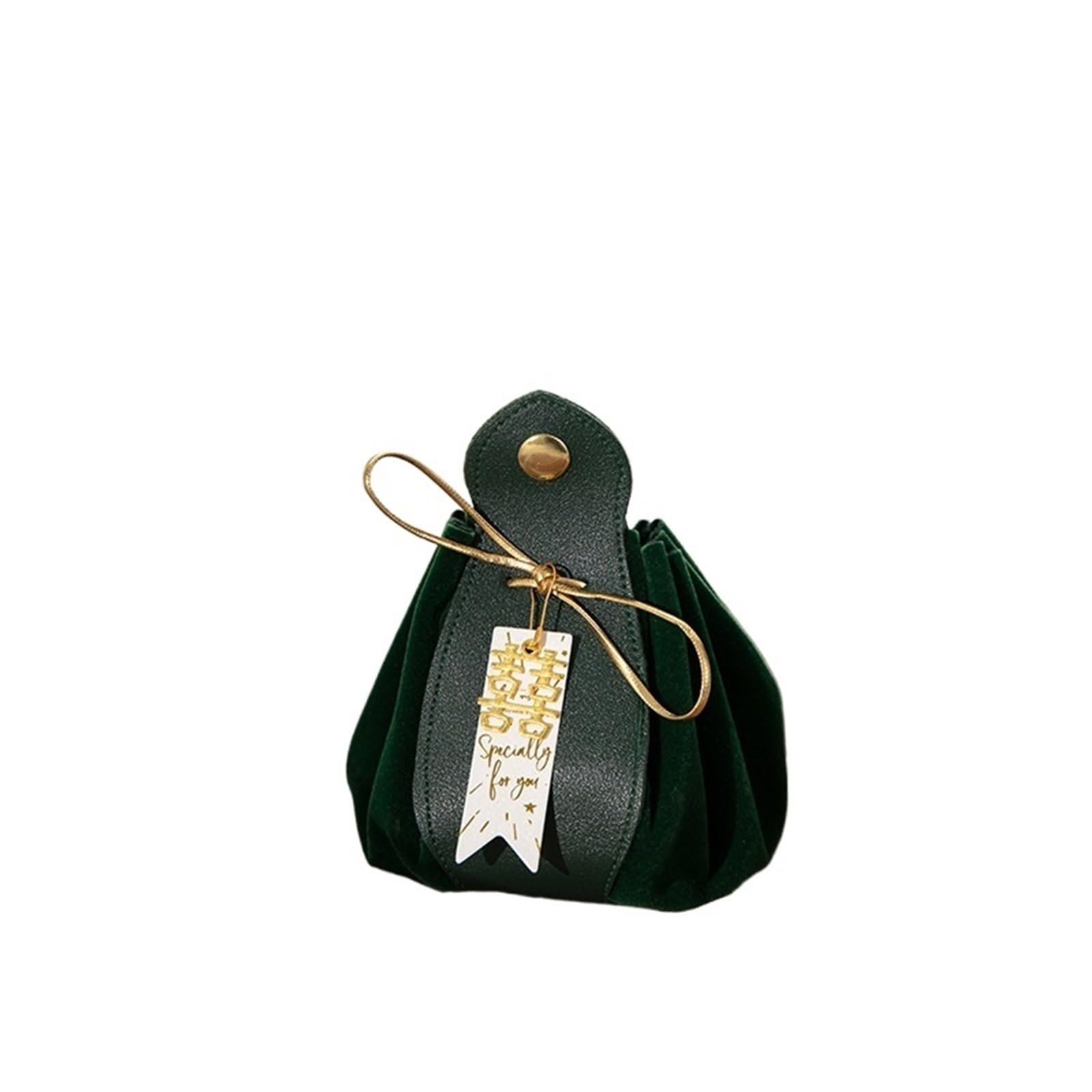 PFMSAAF wedding candy box 5/10/20 pezzi distribuiscono borse in pelle verde borsa for bomboniere for ospiti mini borsetta scatola di imballaggio for caramelle decorazioni for feste(Burgundy,10pcs)