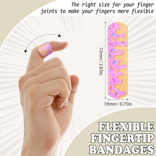 60Pcs Ice Cream Drip Baseball Bandages, Waterproof Breathable PE Adhesive Bandage for Minor Wound Care, Hypoallergenic First Aid for Training Boys Girls Kids & Baseball Mom, Latex Free