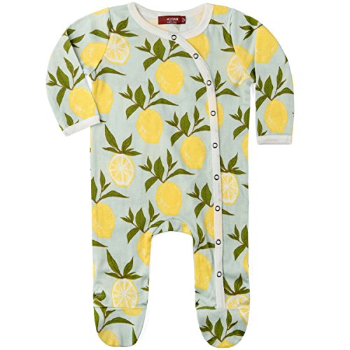 MilkBarn Organic Cotton Footed Romper Lemon (18-24 Months)