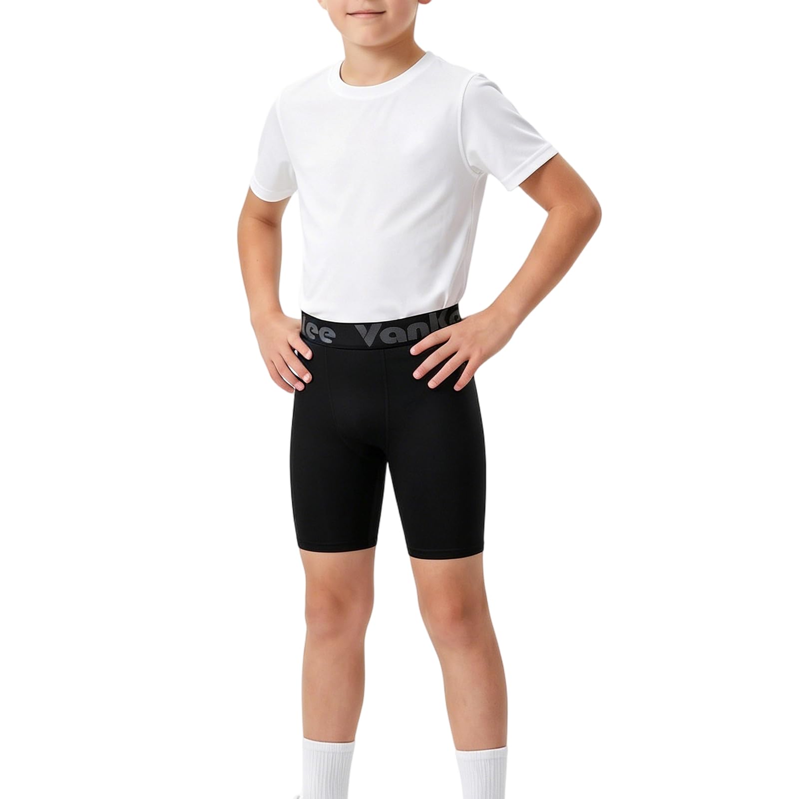 Pantaloncini Compression Ragazzi Asciugatura Rapida Traspirante Ciclismo Bambini Leggero Elevata Elasticità Sportivi