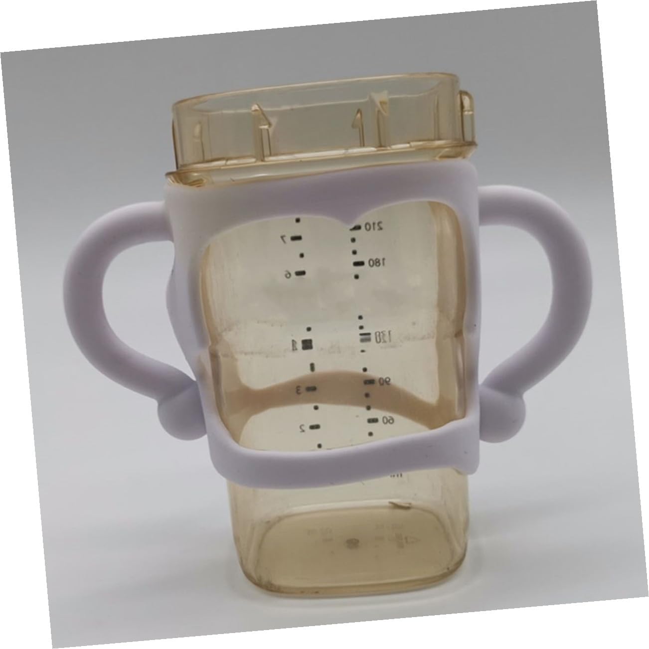 2pcs Silicone Feeding Bottle Handles Non-Slip Wide Mouth Milk Bottle Accessories Easy Grip Fit