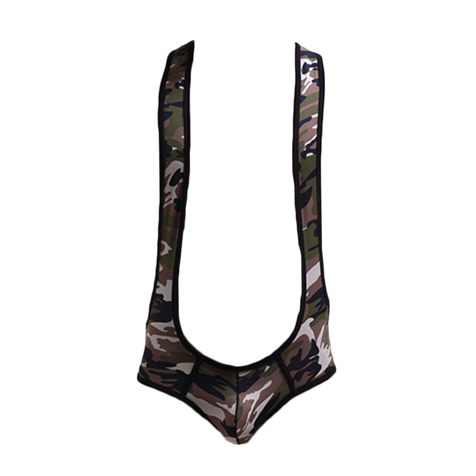 Maiyifu-GJ Men's Sexy Jockstrap Leotard Underwear Stretch Wrestling Singlet Bodysuit Suspender Jumpsuit Swimsuit Mankini (Green,Medium)