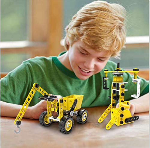 barchrons STEM Building Toys Kit for Age 5 6 7 8 9 10 Year Old Boys & Girls 86 Piece 5-in-1 DIY Learning Construction Toy, Best Educational Kids Toys Mechanical Engineering Set Gifts