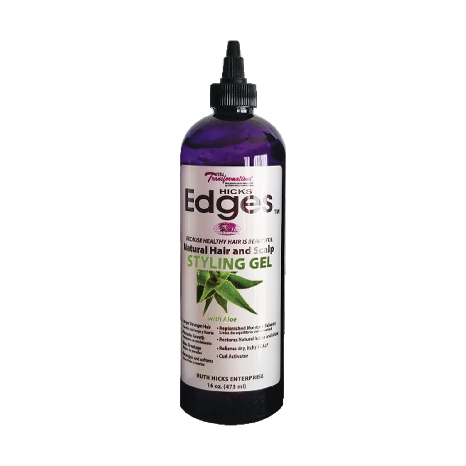 Hicks Edges Curl Activator, Definer Twist, Dry and Release Styling Gel with Aloe, Nourishing Scalp-Soothing Formula for Vibrant Healthy Hair (16 oz) Hicks Edges Curl Activator, Definer Twist, Dry and Release Styling Gel with Aloe, Nourishing Scalp-Soothing Formula for Vibrant Healthy Hair (16 oz)