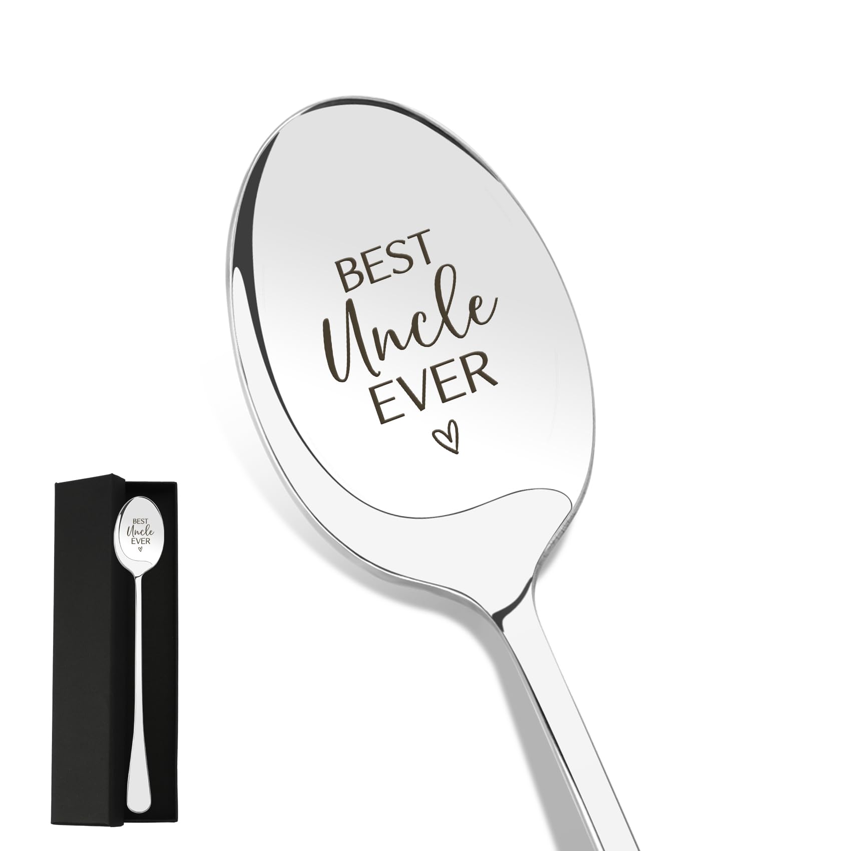 Uncle Fathers Gifts for Uncle Gift Best Uncle Gifts Uncle Gifts for Uncles Coffee Lovers Tea Lovers Stainless Steel Spoon with Gift Box Uncle Presents Uncle Birthday Gifts from Nephew Niece