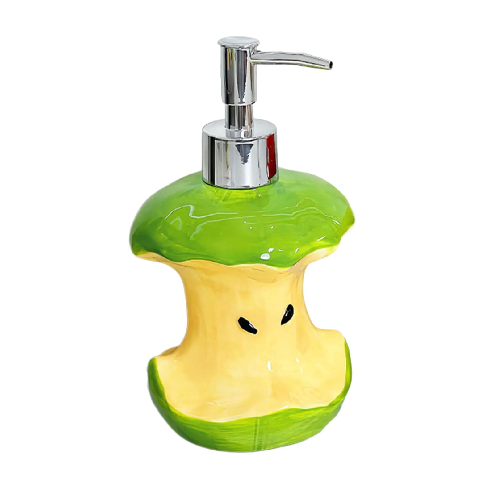 Zxfdsfdbnm Fruit Cores Press Pump Bottle Ceramic Soap Dispenser for Liquid Soap and Lotion Cleanser Bathroom Countnertop Organizing Bathroom Bottle