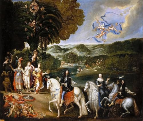 Allégorie du Mariage de Louis XIV Claude Deruet Peinture Murale Toile - Affiche Impression Salon 60x90