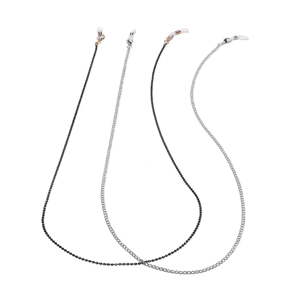Set Brillenkette Blattscheibe Gold Brillenseil