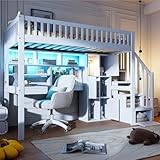 RANGEMENT MULTIPLES : Doté de plusieurs étagères et tiroirs bien pensés, ce lit enfant 140x200 facilite le rangement au quotidien. Livres, objets du soir ou fournitures scolaires trouvent leur place en toute simplicité. Cette organisation fluide contribue à une chambre ordonnée, claire et propice à la détente comme à la concentration.