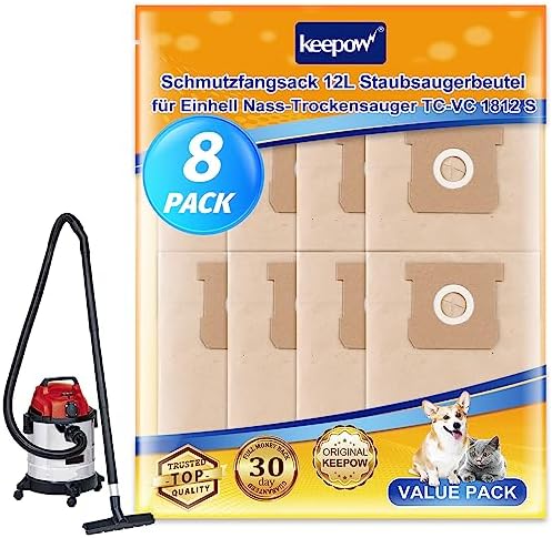 3er-Pack Textil-Staubsaugerbeutel Als Trockenfilter Für Einhell Nass-/Trockensauger – Praktische Einwegfilter