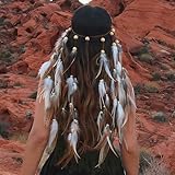 Le serre-tête en plumes de style bohème est un bel accessoire pour les tenues bohèmes/hippies dans le style des autochtones américains. Idéal pour les vacances et les voyages, comme cadeau de Noël, cadeau d'anniversaire, cadeau d'amitié, cadeau de remise de diplôme.