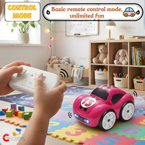 Image of Magic Induction Intelligent Sensor Remote Control Car for Kids | Mini Automatic Car with Ball | Obstacle Avoidance, Music & LED Lights | 4 Play Modes Educational Toy for Boys & Girls. (Random Color)