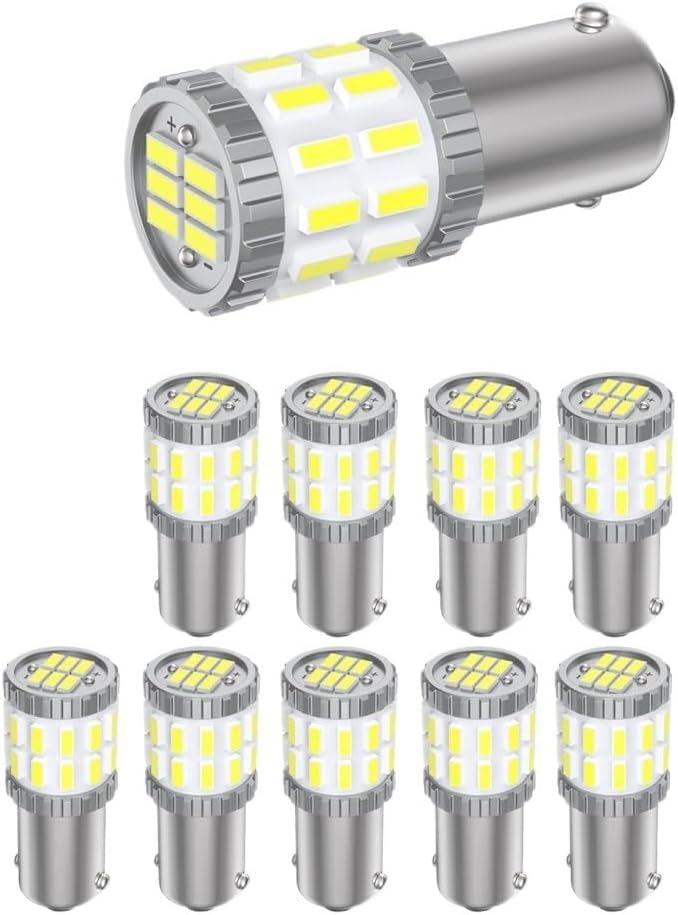 2/10/20Pcs Car Auto BA9S BAY9S BAX9S T4W H6W H21W Led Bulbs 30SMD Custom Made Chips 6000K Parking DRL License Plate Lights(10pcs,WHITE_BAX9S H6W)