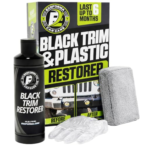 ExoForma Black Trim Restorer - Lasts 6+ Months, Dye Infused Waterproof Plastic Restorer for Cars -...