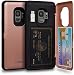 TORU CX PRO Galaxy S9 Wallet Case Pink with Hidden Credit Card Holder ID Slot Hard Cover, Mirror & USB Adapter for Samsung Galaxy S9 - Rose Gold