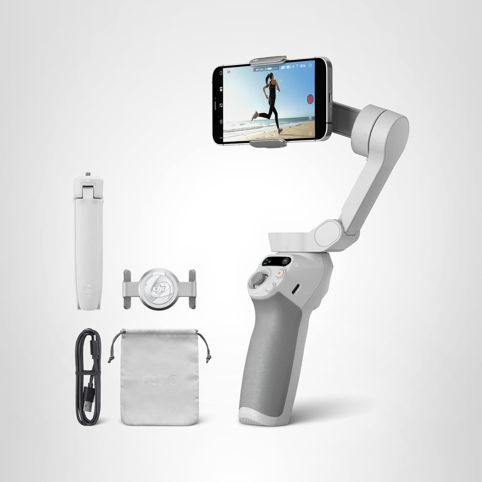 DJI Osmo Mobile SE, 3-Axis Phone Gimbal for iPhone, Android, Built-in Tripod, Selfie Stick, Gimbal Stabilizer for iphone, Andriod, ActiveTrack 6.0, Vlogging Stabilizer for Youtube, TikTok, Travel