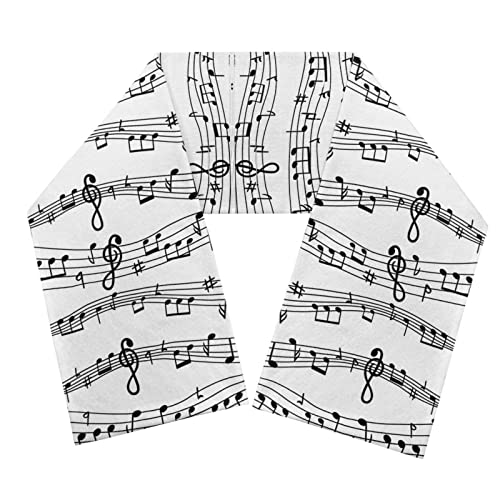 Wanyint Musical Notes Print Scarfs For Women Music Theme Cold Weather Knit Scarf For Spring Fall Winter Big Scarves Wraps #TOP1