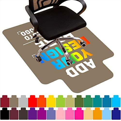 Personalized Office Desk Chair Mat with Lip, Custom Multicolor Office Chair Mats, Add Your Text Image Logo for Multi-Purpose Chair Carpet, Hardwood Floor Protector,Brown Savana,36"x48"