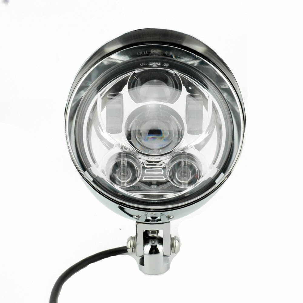 Motocykl Head Light Pasuje do Harley Sportster Softail Dyna Bobber Chopper motocykl Billet aluminium 5.75 "wizjer reflektor LED Dirt Bike przednie światła(Gloss Black LED)