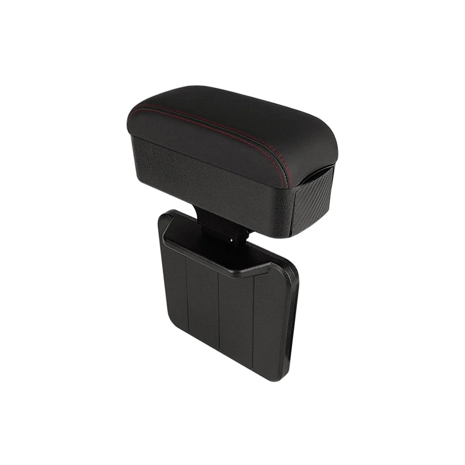 CGBWMB Arm Rest for Car Universal Rest Seat Gap Organizer Car Armrest Storage Box Adjustable Height Elbow Pad Armrest Box(Black Red Line)