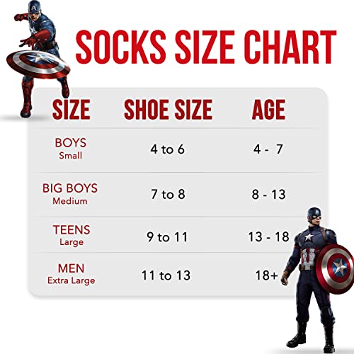 Marvel Legends Socks - 6-Pack for Men & Boys2