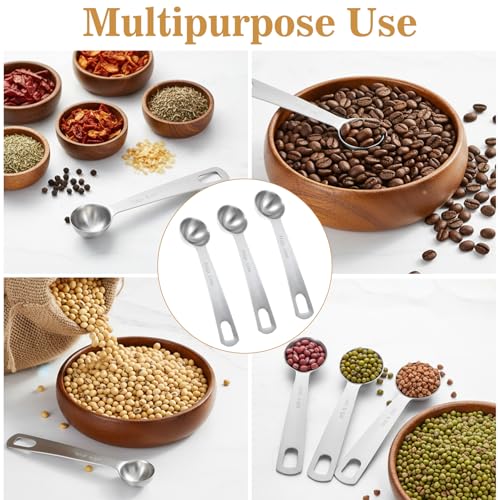 Thinp 3 Pcs Stainless Steel Measuring Spoons, TSP Measuring Spoon (5ml | 1 TSP | 1/3 Tablespoon) Teaspoons Kitchen Gadgets for Cooking Baking Precise Measurement, Easy to Use & Wash - Image 4