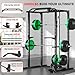 JEEKEE Power Rack with LAT Pulldown, 2000LBS Power Cage with Cable System, Multi-Function Squat Rack with J-Hooks, Safety Bars, Landmine, Pull Up Bar & Attachments for Home Gym Strength Training,Black