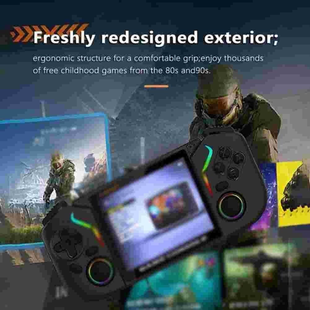 X95pro Console portable rétro avec plus de 20 000 jeux intégrés Écran IPS 3,5" Batterie 3000 mAh et stockage extensible jusqu'à 256 Go (Noir)