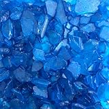 Eurosand 2.0 GmbH Seeglas 1 kg 20–50 mm – gerundete Glasscherben für Mosaik, Basteln, Vasen & Dekoration – Blau