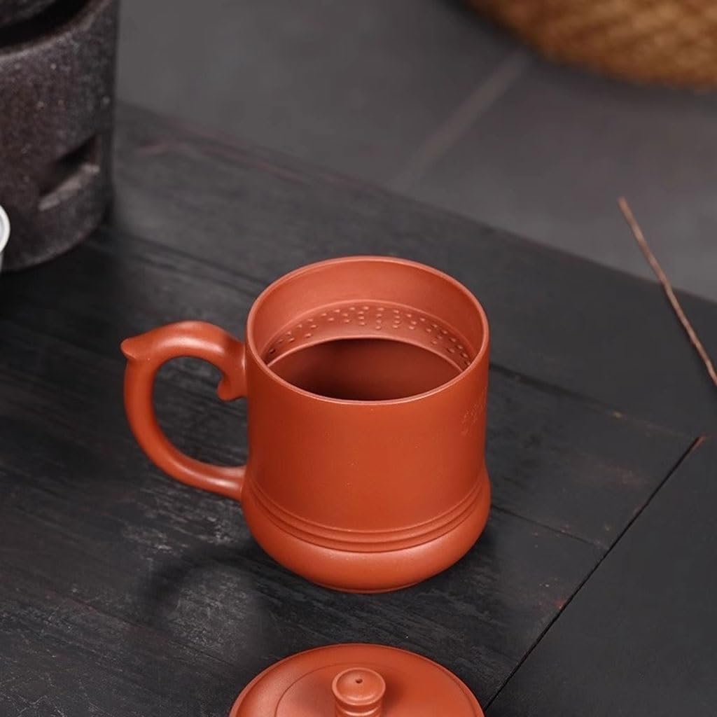 Tasse à Thé avec Couvercle et Compartiment filtrant, Tasse de Sable Violet, Tasse à thé, Tasse à Eau, Grande capacité, Service à thé Kung Fu for Une Personne Diffuseur de Thé