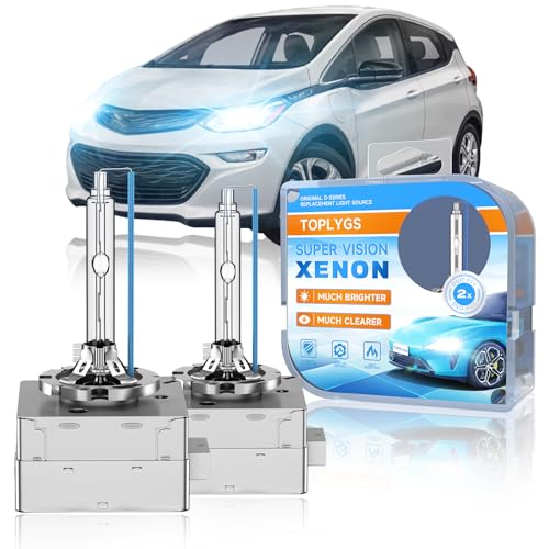 TOPLYGS D3S HID Xenon Headlight Bulb Fit for Chevrolet 2017-2021 Bolt EV Chevy Traverse Blazer 2015-2020 Chevy Tahoe Suburban HD Premier SSV PPV Police LS LT,8000K,High Low Beam Xenon Light,Pack of 2 by TOPLYGS - Used condition - US$21.38