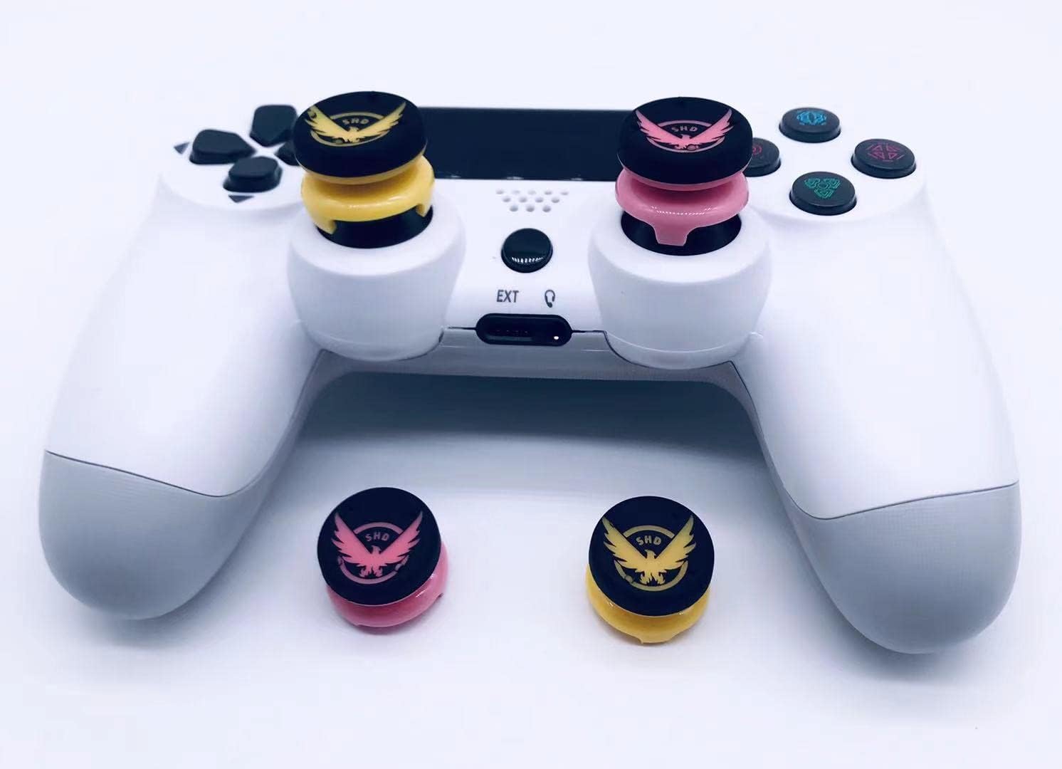 4 Pack Silicone Analog Extender Thumb Grip Cover Joystick Cover Thumb Stick Cover Plus Height Joystick Cover for Playstation 4 PS4 Xbox 360 PS3 (G)