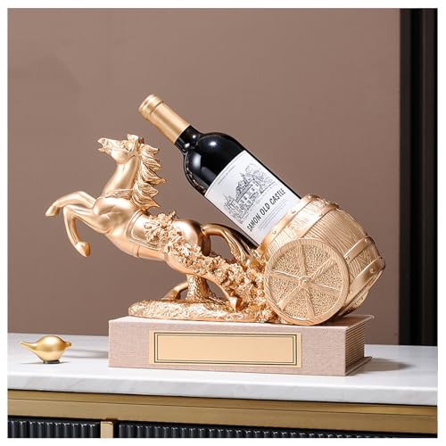 Porte-bouteille vin cheval en résine aux finitions sculptées haut de gamme