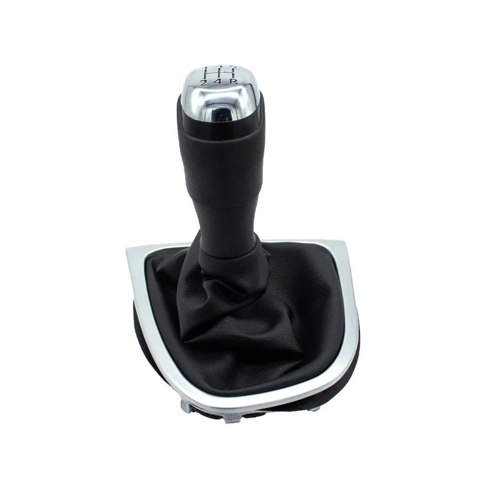 Xexjhqq Chrome 5 Speed Gear Stick Knob For Clio 4 Iv Mk4 2012-2019 Lhd 5/6 Speed Gear Shift Knob Gaiter Boot Cover Stick Change Head With Gearbox Dust(Chrome 5 Speed)