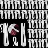 50 Stück 70mm Verstellbare Vorhanghaken aus Kunststoff für Faltenvorhänge, Zugband Vorhanghaken, Tür- und Duschvorhang Haken, Rostfreie Kunststoff Vorhanghaken für Schienen, Klemm-Falten Haken