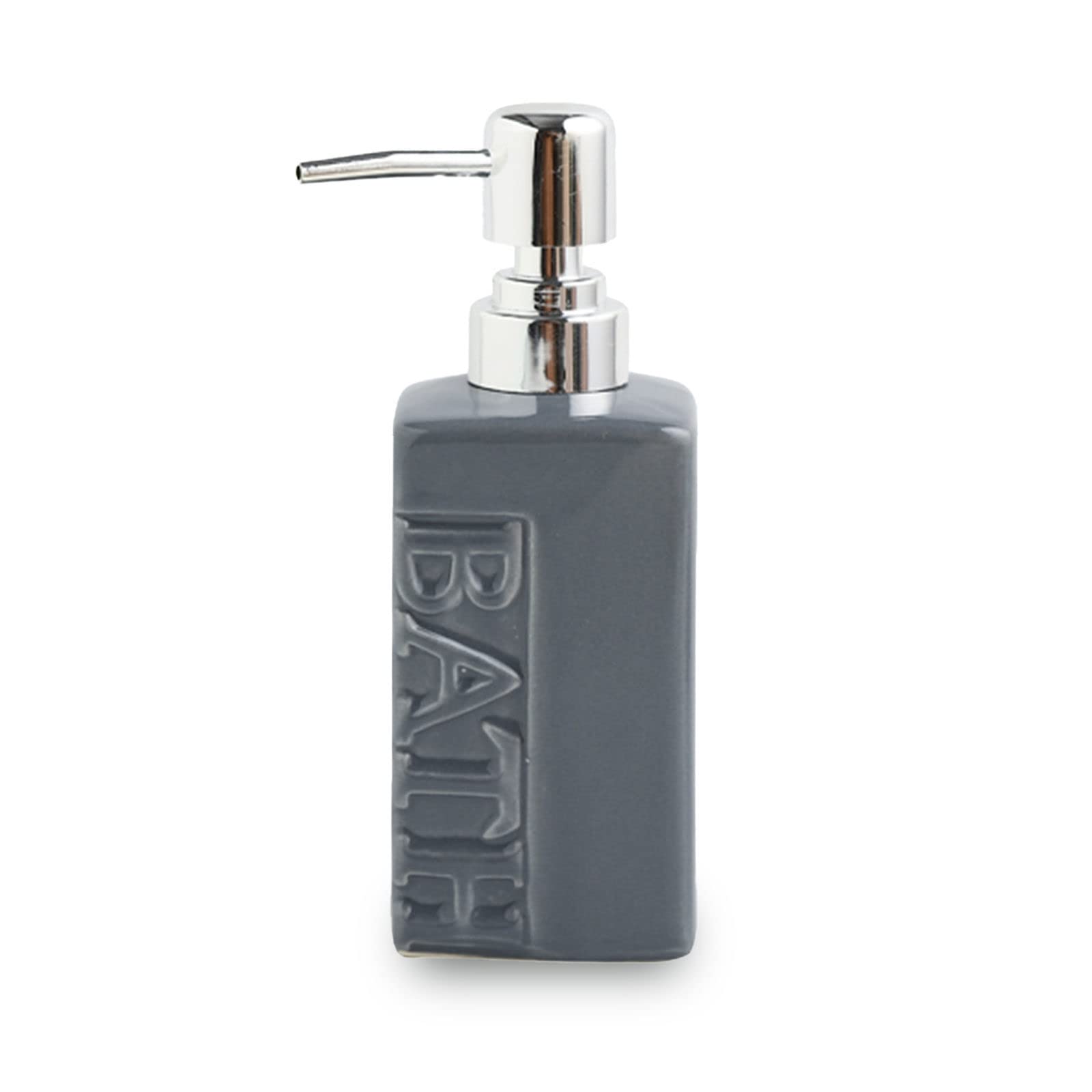 soap dispenser, Soap Dispenser,European Ceramic With Pump, Refillable Lotion For Bathroom Vanity Countertop,For Kitchen Sink-gray-400ml/14oz