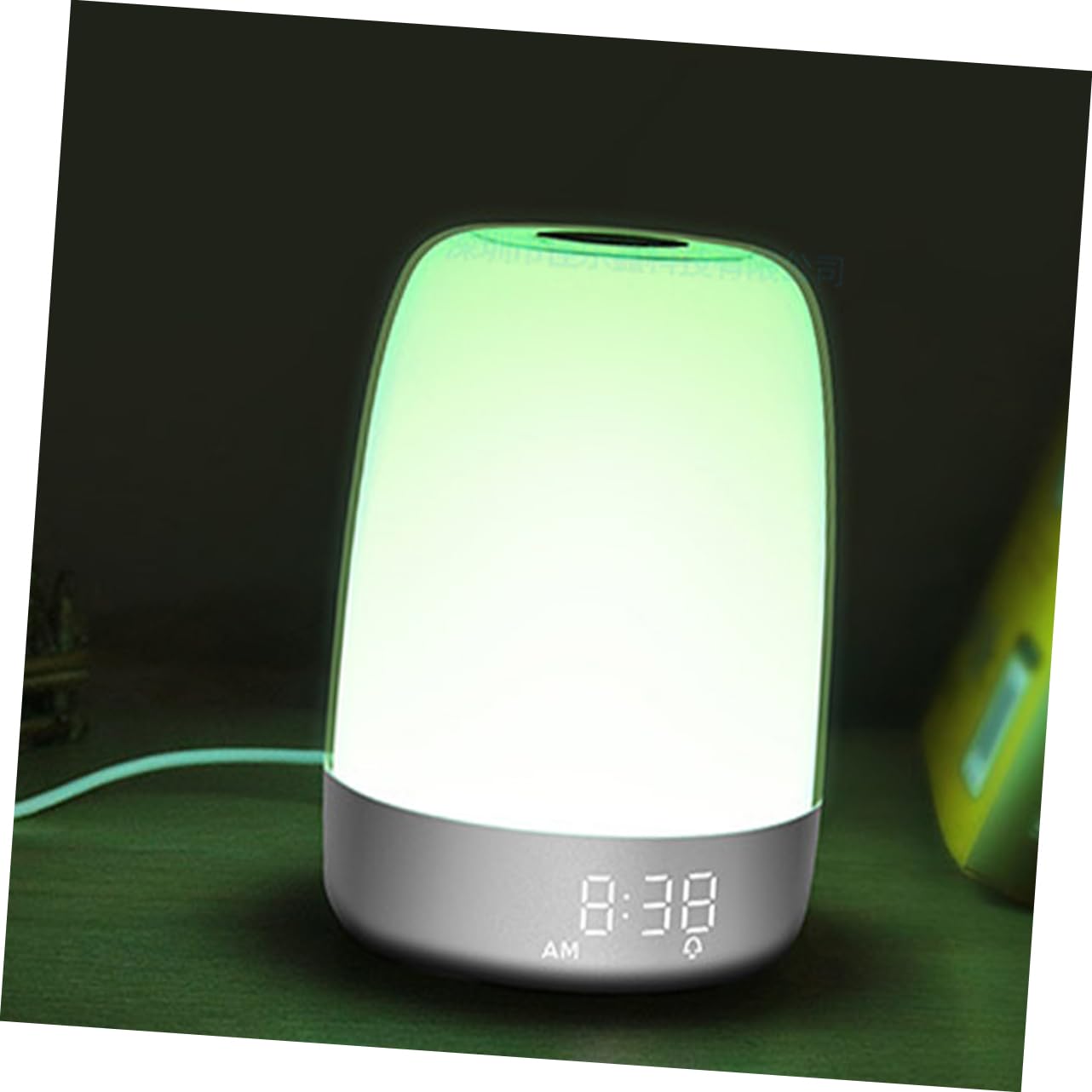 PRETYZOOM Lampe de Chevet LED Blanche Fonction Minuterie et Simulation Lever de Soleil, Réveil Tactile et Veilleuse pour Chambre à Coucher