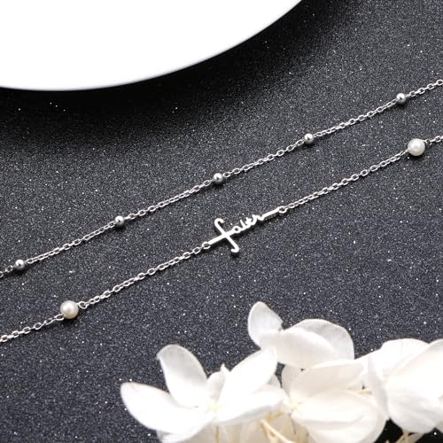 Image of Yearace Anklet for Women S925 Sterling Silver Adjustable Foot Beaded Chain Lotus Flower Claddagh Dragonfly Witches Knot Ankle Bracelet Summer Beach Anklets Jewelry Gift