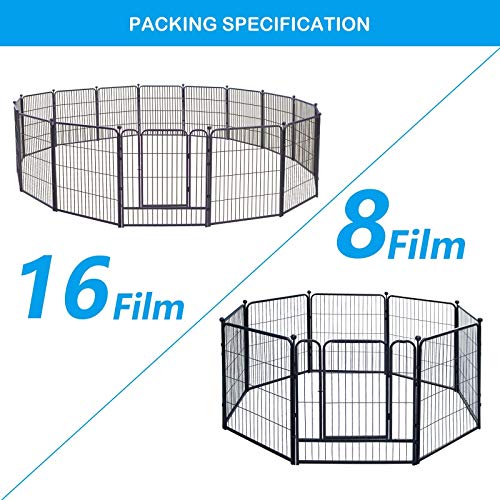 Dog Playpen,24/32/40 Inch Height in Heavy Duty,Folding Indoor Outdoor Dog Exercise Fence, Portable Pet Playpen with Door… - Image 6