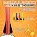 Hopture Rocket Launcher Power Air Toy Set with 10 Multi-Color Foam Rockets Launch Pad, Outdoor Activity Game