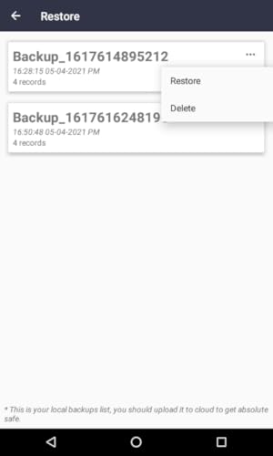 Call Logs Backup & Restore - Manage call histories