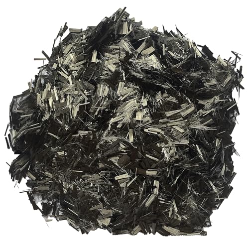 POURLA .25'' Chopped Carbon Fiber Flake 1.1 lb - 6mm High Strength Fiber for Forged Composites - Epoxy Resin Compatible Forged Carbon for Skinning, Making Auto Parts, and Crafts