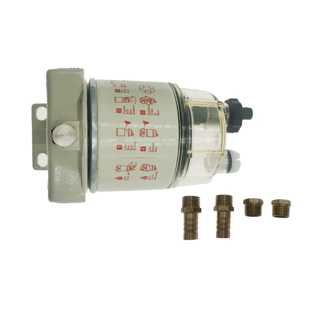 del separatore dell'olio Filtro separatore acqua carburante di ricambio R12P per camion con motore diesel per Racor Parker(R12P Part parts 1)