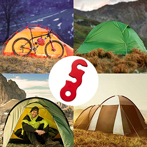 Image of SATINIOR 20 Pieces Guyline Tensioner Aluminum Alloy Tent Cord Paracord Tensioner Guy Line Rope Adjusters Cord Tighteners for Outdoor Tent Camping Hiking Accessories