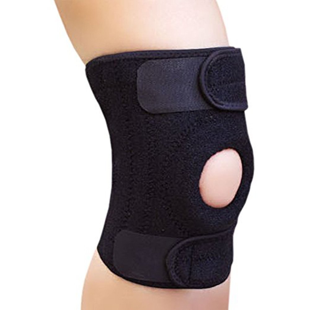 Open Patella Knee Brace Support, Non-slip Stabilizer Knee Brace with Adjustable Straps for Meniscus Tear, Joint Pain, Pain Relief, Basketball, Running - Fits for Boys Girls Youth