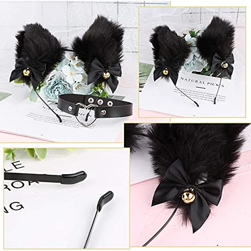 ZEEREE Hoofdband met kattenoren, cosplay-set, kattenoren, haarsieraad, haarband voor party, decoratie, kostuum, verkleedpartijen (2) - Image 7